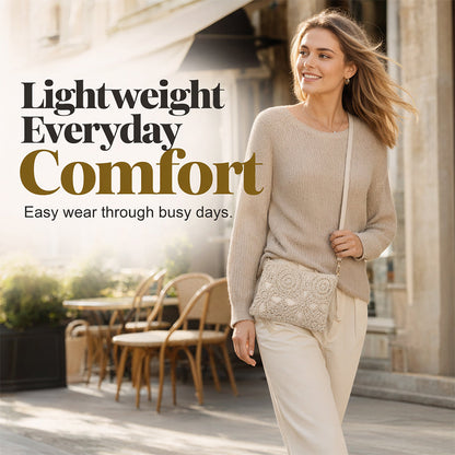 Lichtgewicht Gehaakte Crossbodytas met Kantdetail