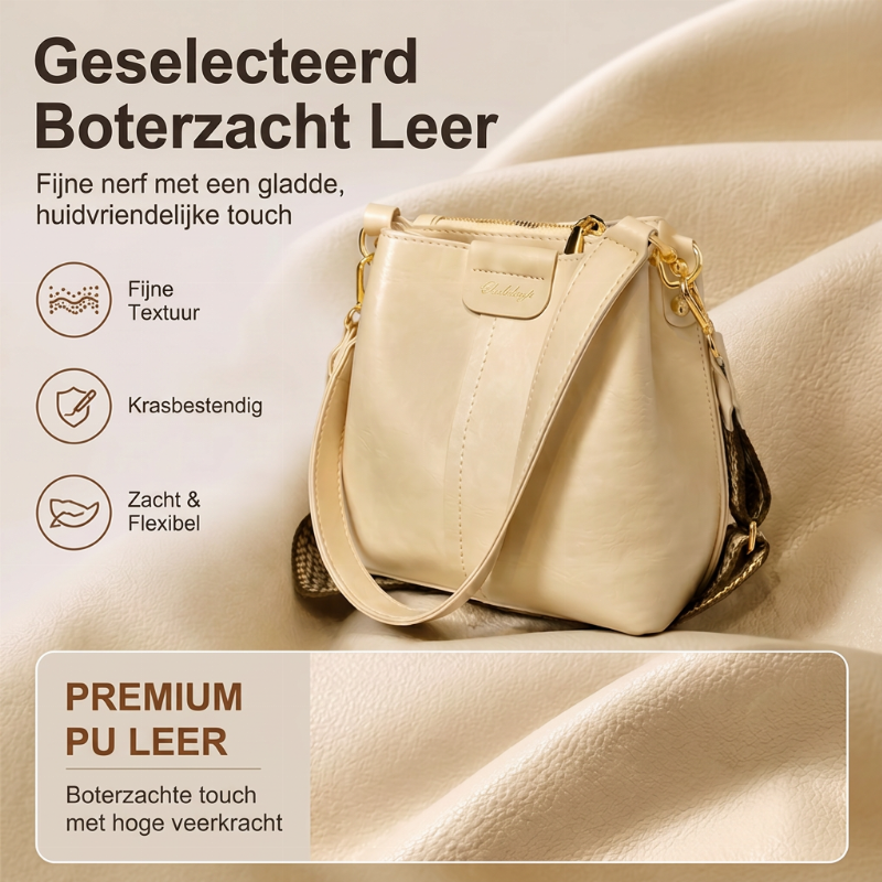 Vintage Bucket Bag met Dubbele Schouderriem-3