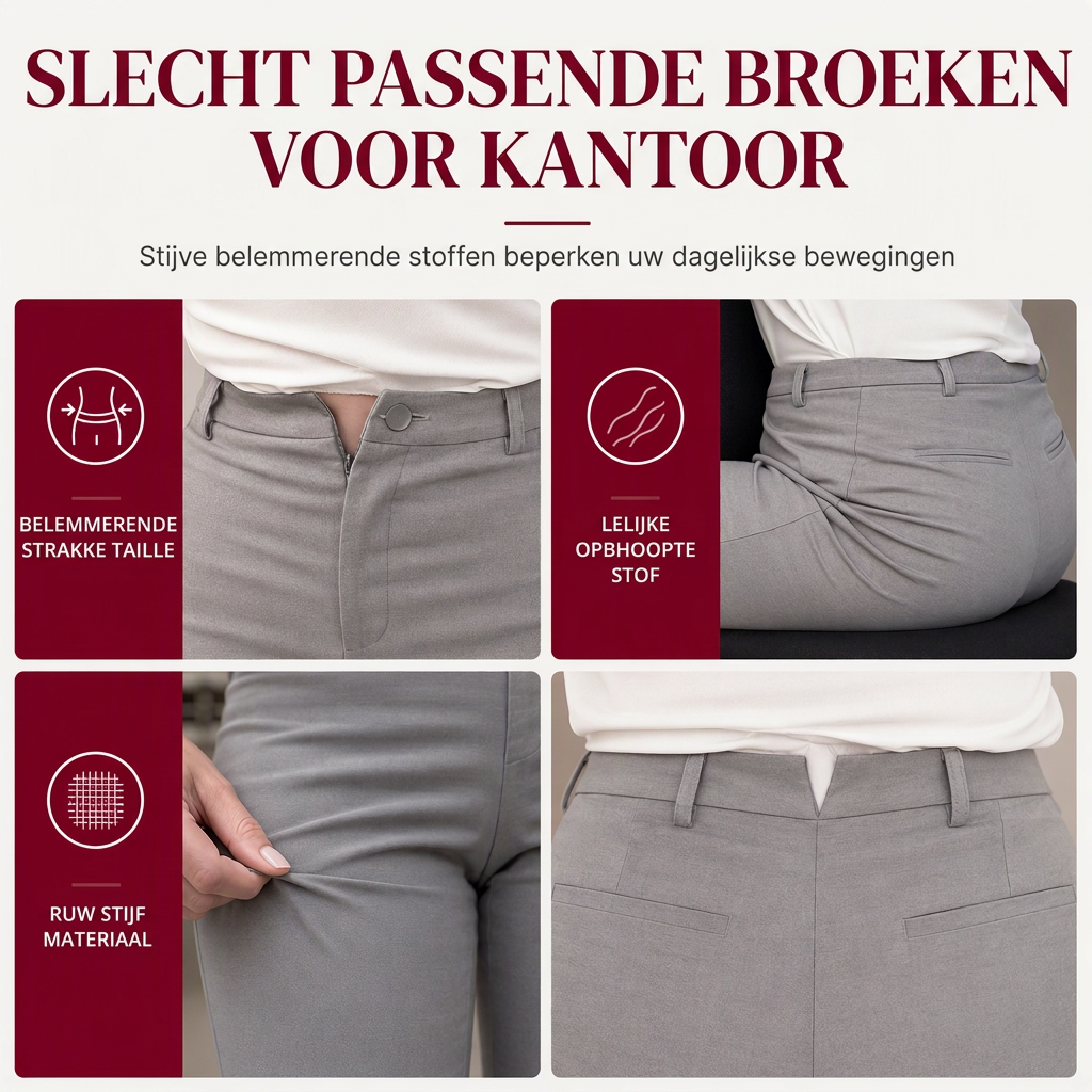 Elegante High-Waist Pantalon met Wijde Pijpen en Zijzakken-1