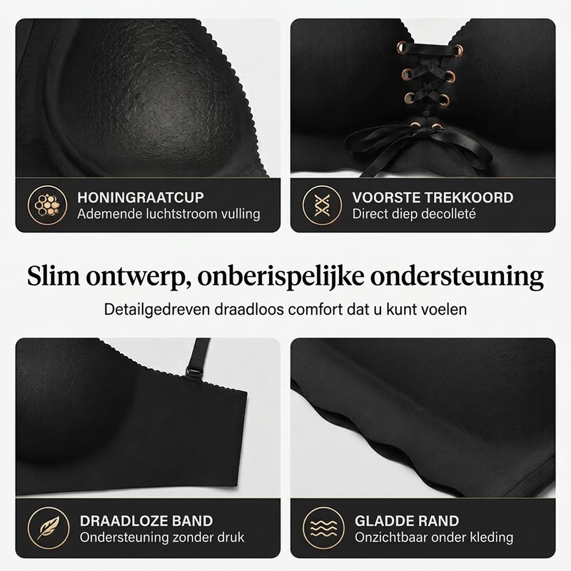 Push-Up BH met Vetersluiting en Verstelbare Bandjes-1