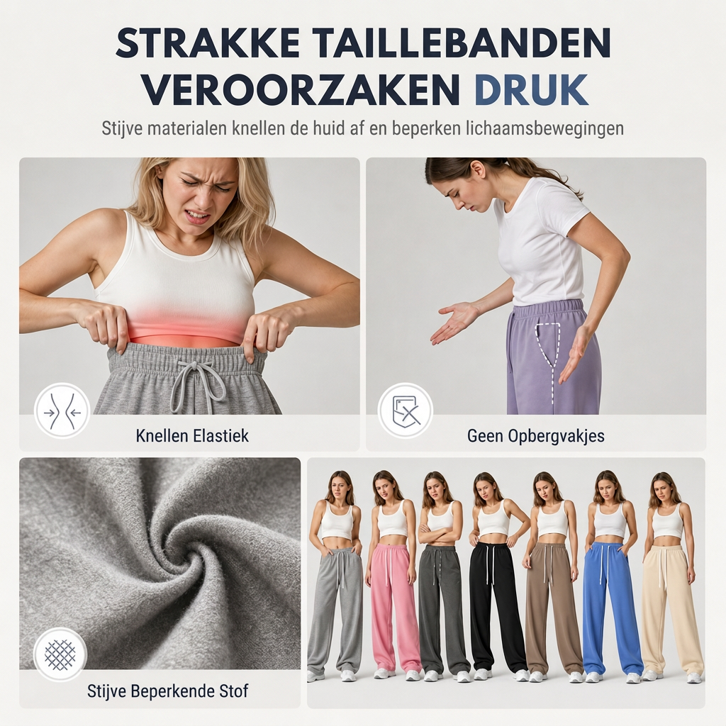 Comfortabele Broek met Wijde Pijpen, Trekkoord en Zakken-1