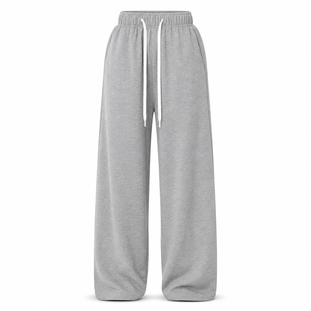 Comfortabele Broek met Wijde Pijpen, Trekkoord en Zakken-10