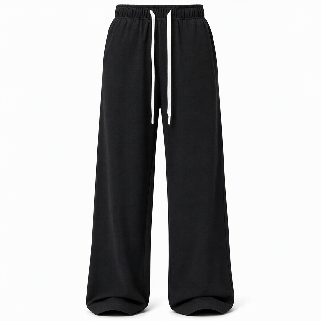 Comfortabele Broek met Wijde Pijpen, Trekkoord en Zakken-9