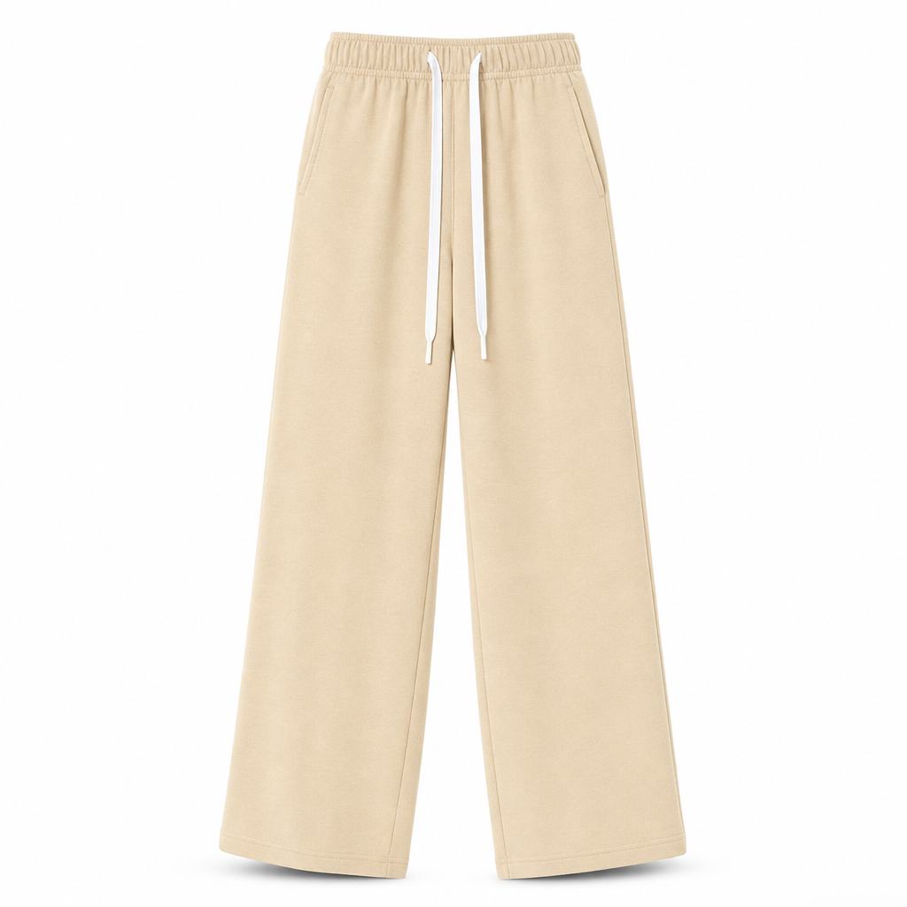 Comfortabele Broek met Wijde Pijpen, Trekkoord en Zakken-13