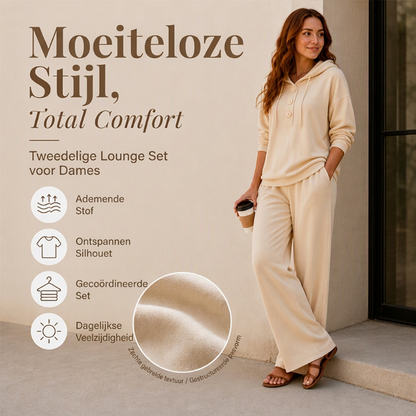 2-Delige Lounge Set met Capuchon en Wijde Pijpen