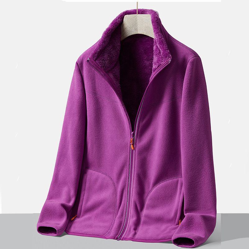 Zacht Fleece Vest met Opstaande Kraag en Ritssluiting-4