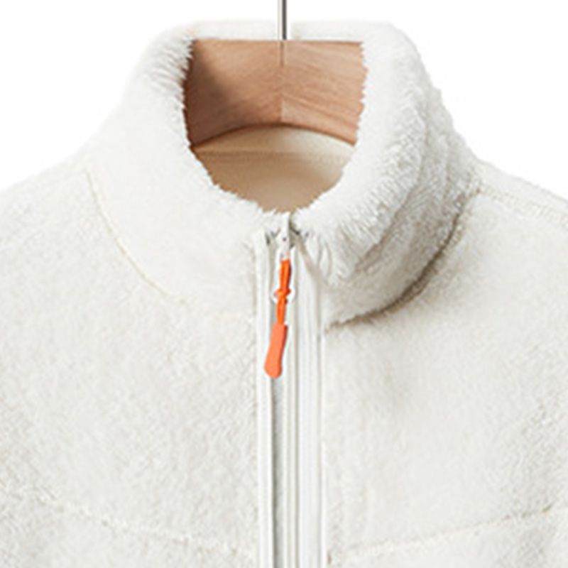 Zacht Fleece Vest met Opstaande Kraag en Ritssluiting-8
