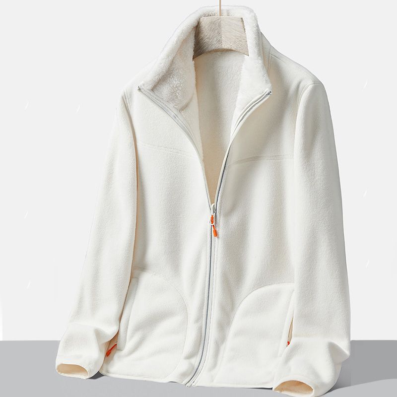 Zacht Fleece Vest met Opstaande Kraag en Ritssluiting-11