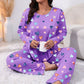 ✨Nieuw! Pyjamas-set voor dames met hartjesmotief en lange mouwen