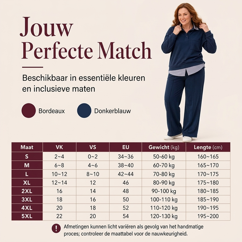 Elegante 2-Delige Gebreide Set met Gelaagde Look en Wijde Pijpen-5