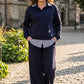 Elegante 2-Delige Gebreide Set met Gelaagde Look en Wijde Pijpen-11