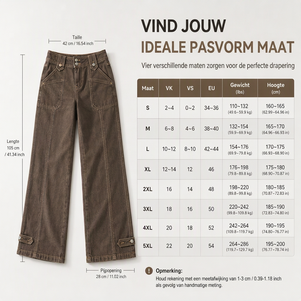 Casual Utility Broek met Wijde Pijpen, Voorzakken en Verstelbare Enkelbandjes-6