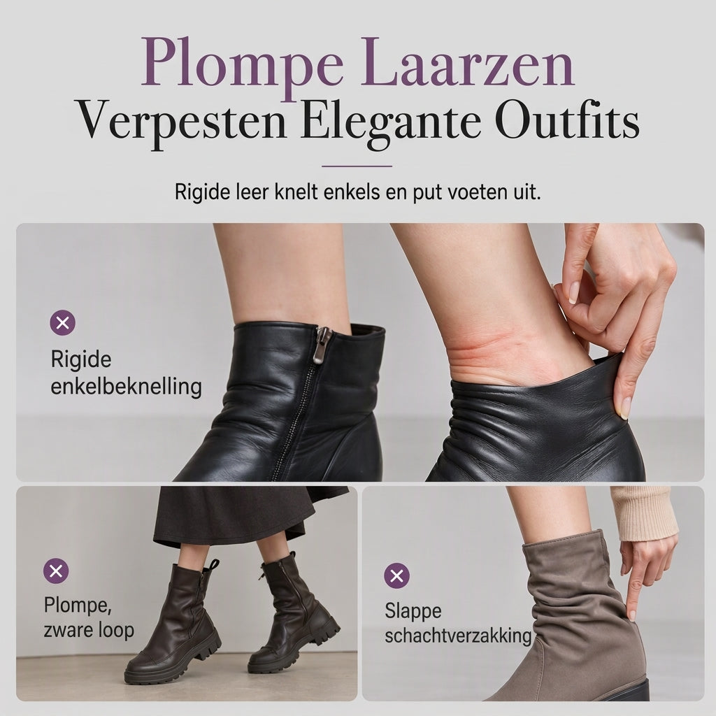 Elegante Stretch-Suède Enkellaarzen met Puntneus en Blokhak-1