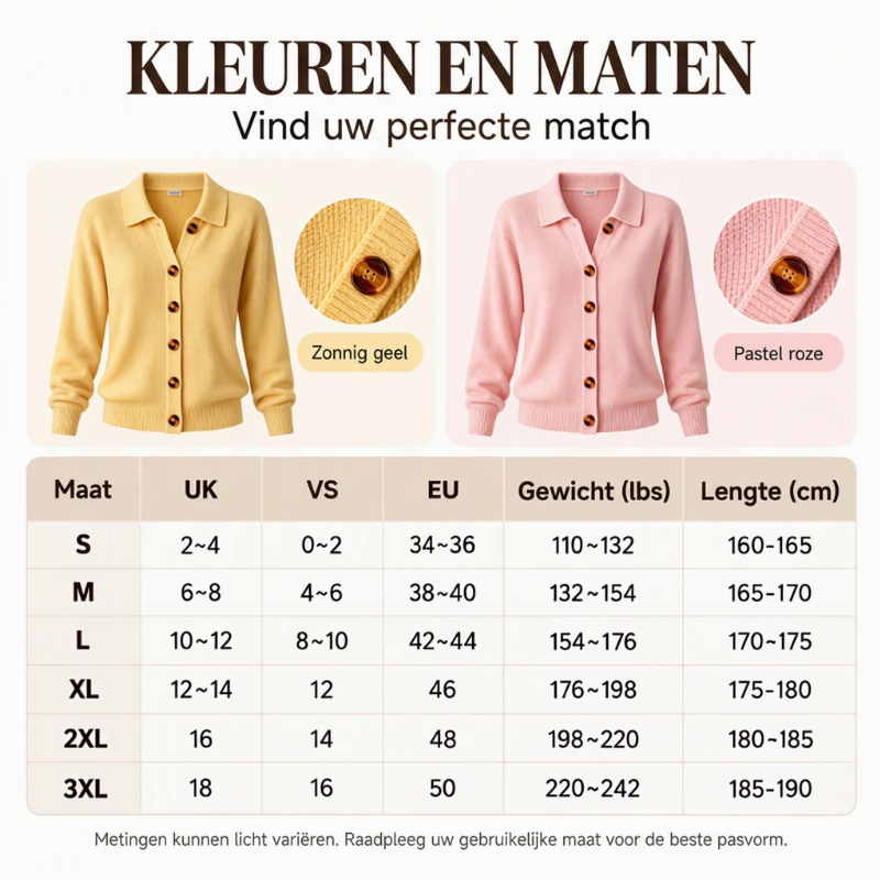 Elegante Gebreide Cardigan met Kraag en Knoopsluiting-2