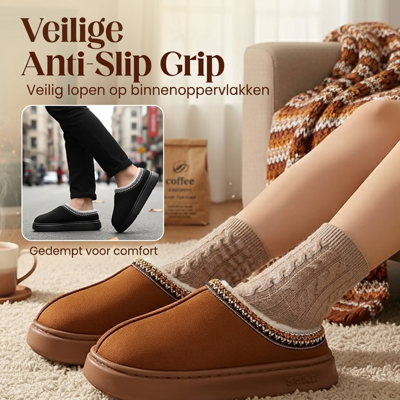 Warme Dames Pantoffels met Dikke Zool en Zachte Voering-1