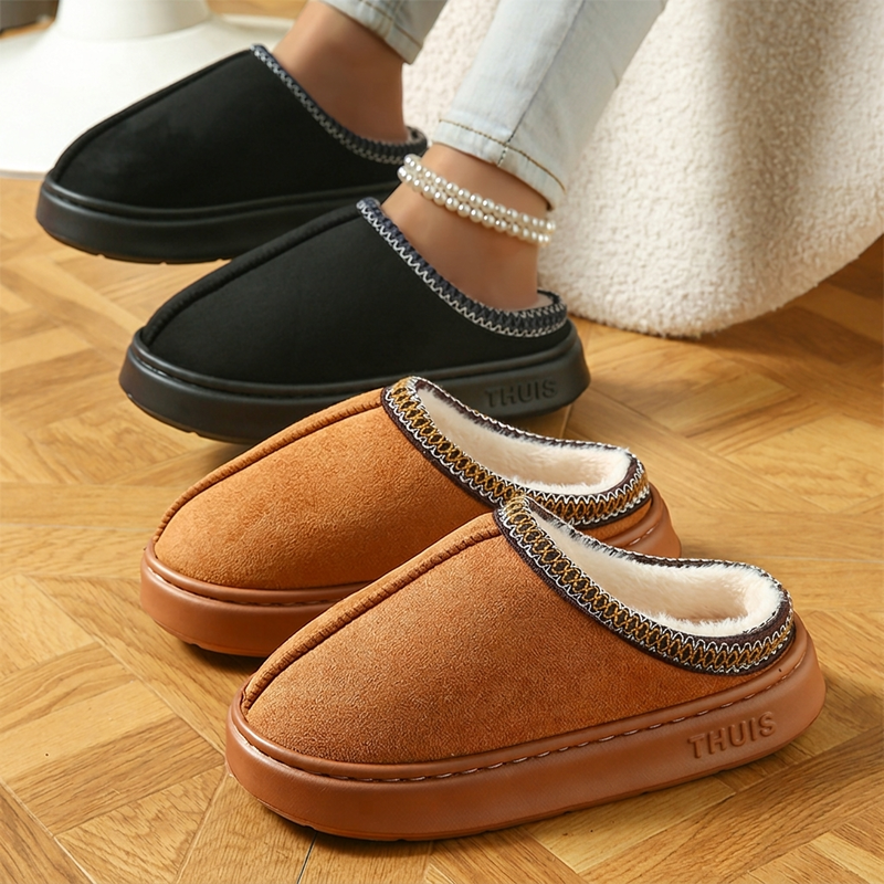 Warme Dames Pantoffels met Dikke Zool en Zachte Voering-5