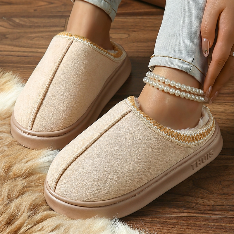 Warme Dames Pantoffels met Dikke Zool en Zachte Voering-6