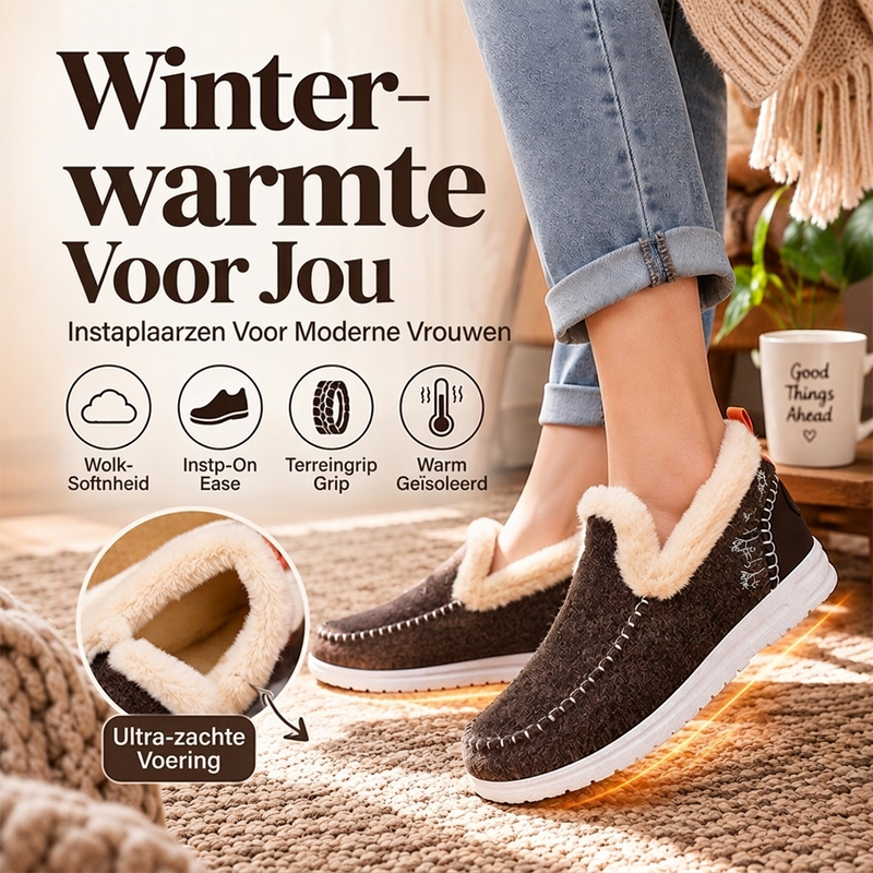 Warme Slip-On Winterschoenen met Zachte Voering en Antislipzool