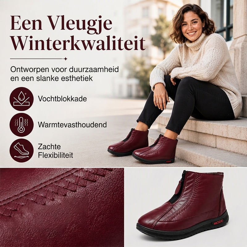 Warme Waterdichte Winter Enkellaarzen met Zachte Voering en Antislipzool-4