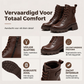 Stoere Platform Enkellaarzen met Vetersluiting en Chunky Zool-1