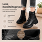 Stoere Platform Enkellaarzen met Vetersluiting en Chunky Zool-3
