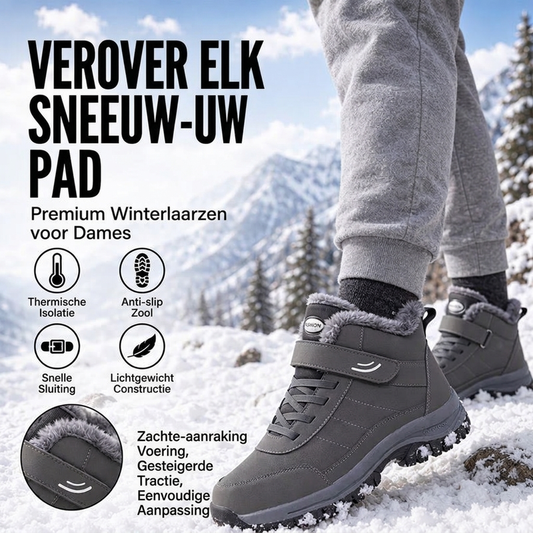 Warme Winterlaarzen met Bontvoering, Klittenbandsluiting en Antislipzool