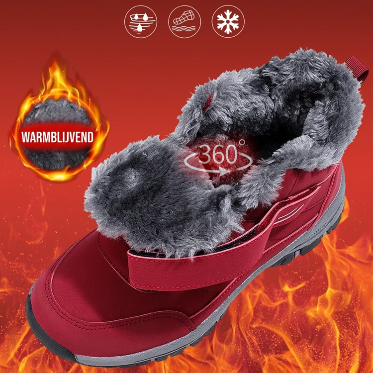 Warme Winterlaarzen met Bontvoering, Klittenbandsluiting en Antislipzool-3