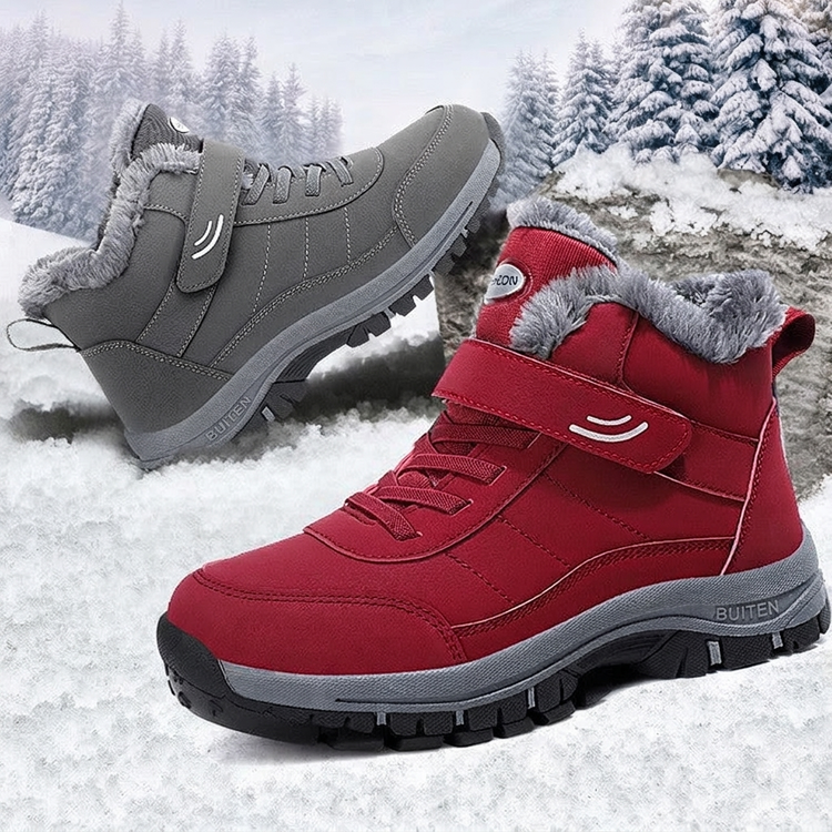 Warme Winterlaarzen met Bontvoering, Klittenbandsluiting en Antislipzool-11