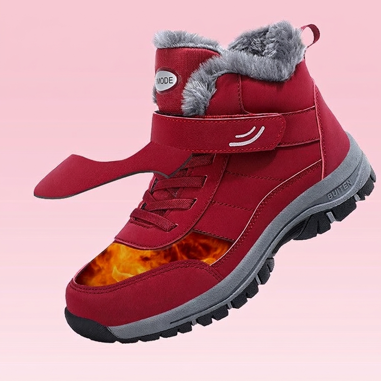 Warme Winterlaarzen met Bontvoering, Klittenbandsluiting en Antislipzool-15