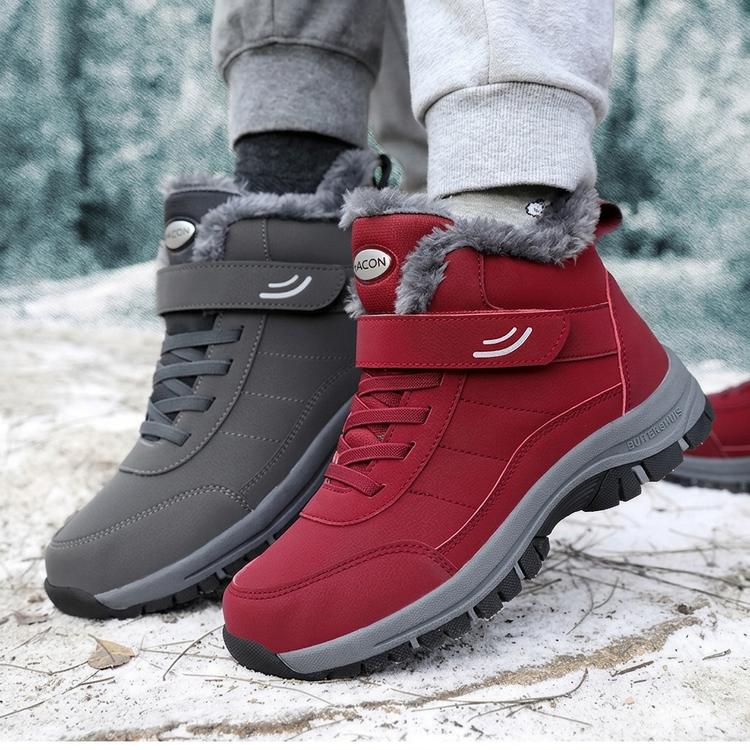 Warme Winterlaarzen met Bontvoering, Klittenbandsluiting en Antislipzool-17