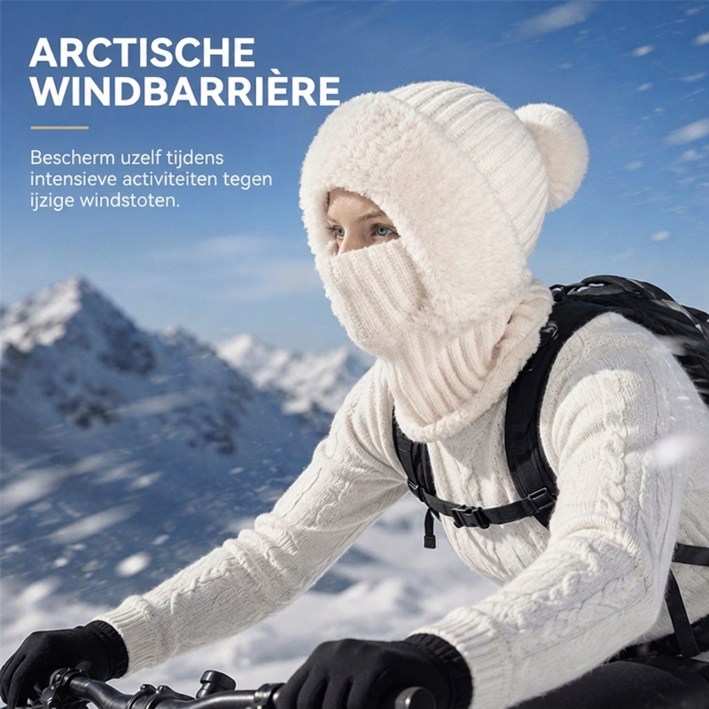 Warme 3-in-1 Wintermuts met Bivakmuts, Nekwarmer en Pluche Voering-1