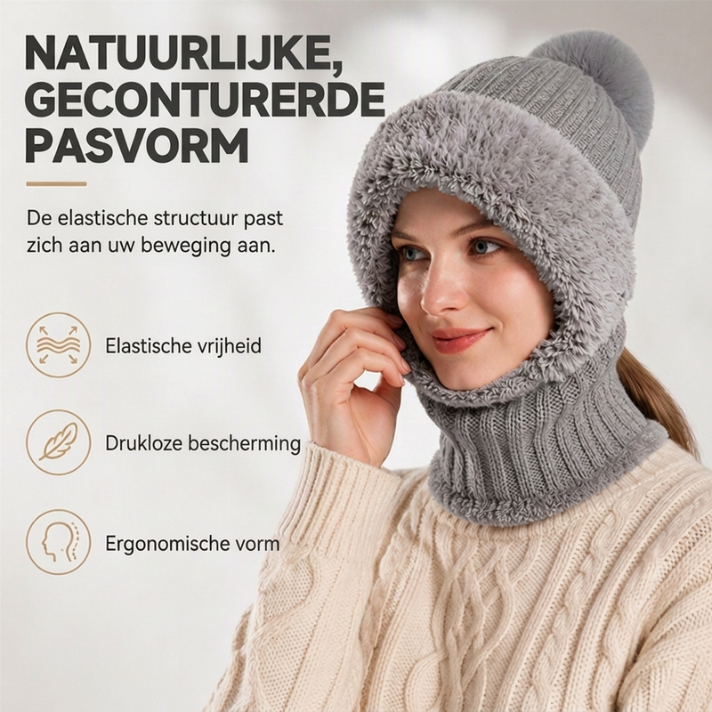 Warme 3-in-1 Wintermuts met Bivakmuts, Nekwarmer en Pluche Voering-3