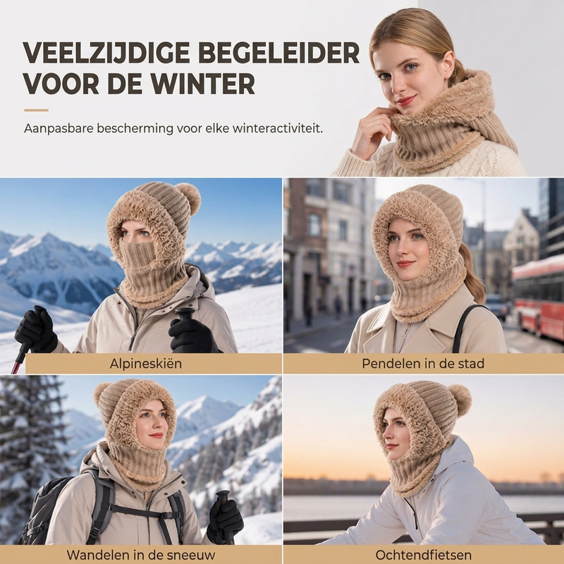 Warme 3-in-1 Wintermuts met Bivakmuts, Nekwarmer en Pluche Voering-5
