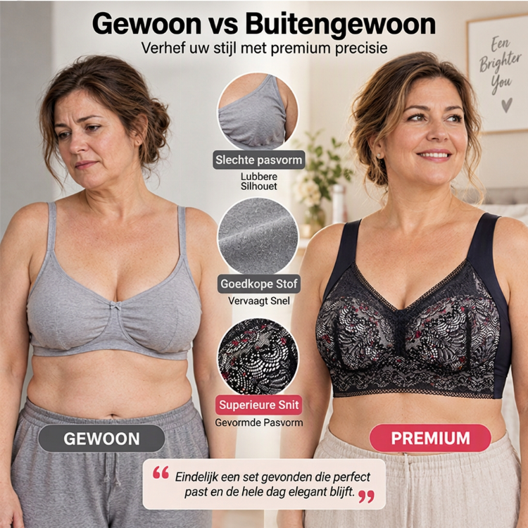 Elegante Kanten BH met Brede Schouderbanden en Zachte Pasvorm-3