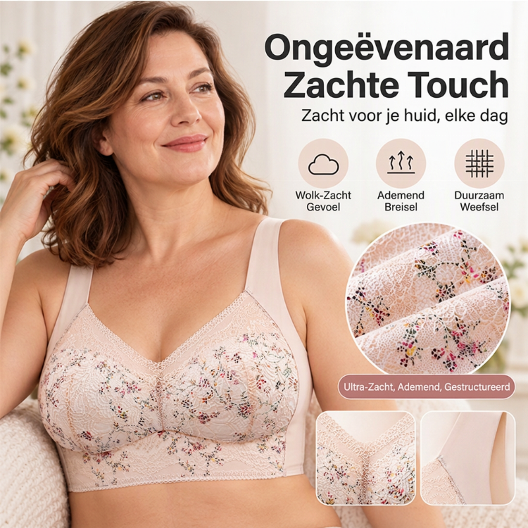 Elegante Kanten BH met Brede Schouderbanden en Zachte Pasvorm-4