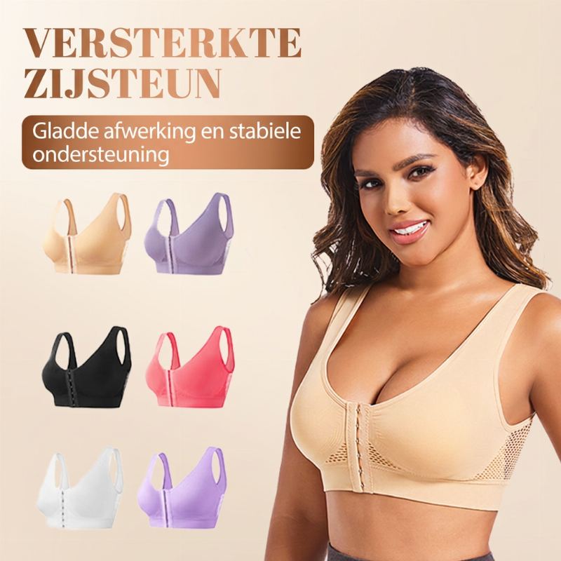 Draadloze comfort bh met voorsluiting en brede schouderbanden-4