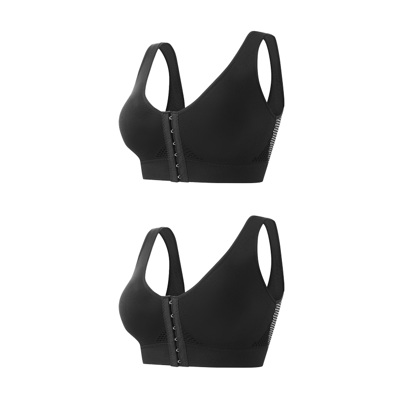 Draadloze comfort bh met voorsluiting en brede schouderbanden-8