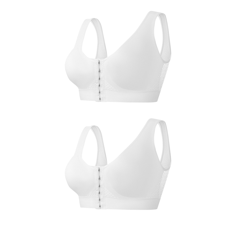 Draadloze comfort bh met voorsluiting en brede schouderbanden-9