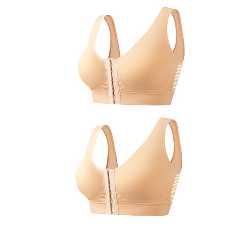 Draadloze comfort bh met voorsluiting en brede schouderbanden-10
