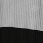 Gebreide hoodie met halve rits en colourblock design-10