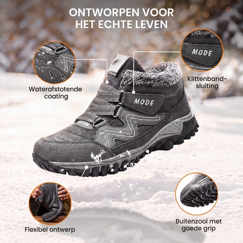 Gevoerde sneeuwboots met stevige profielzool-4