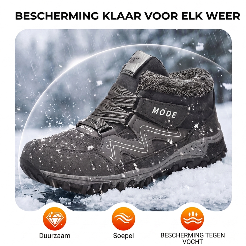 Gevoerde sneeuwboots met stevige profielzool-5