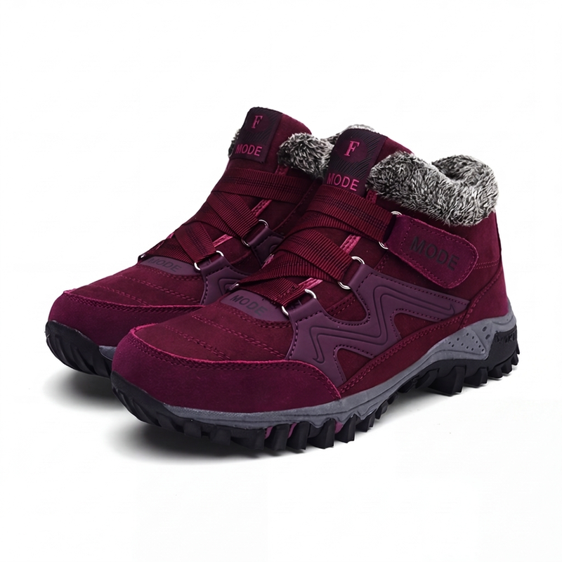 Gevoerde sneeuwboots met stevige profielzool-8