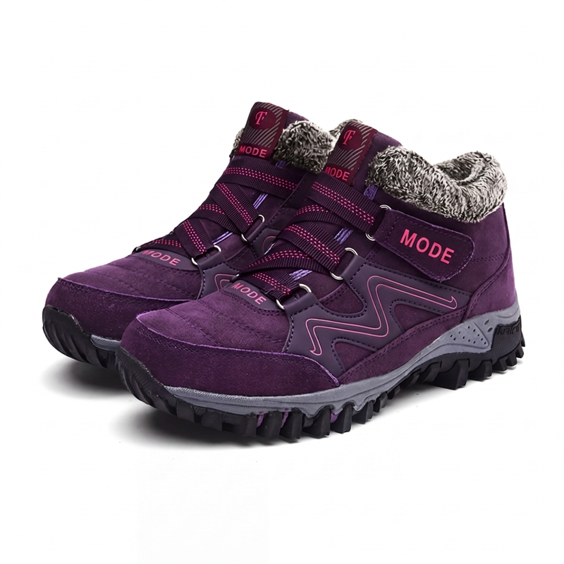 Gevoerde sneeuwboots met stevige profielzool-12