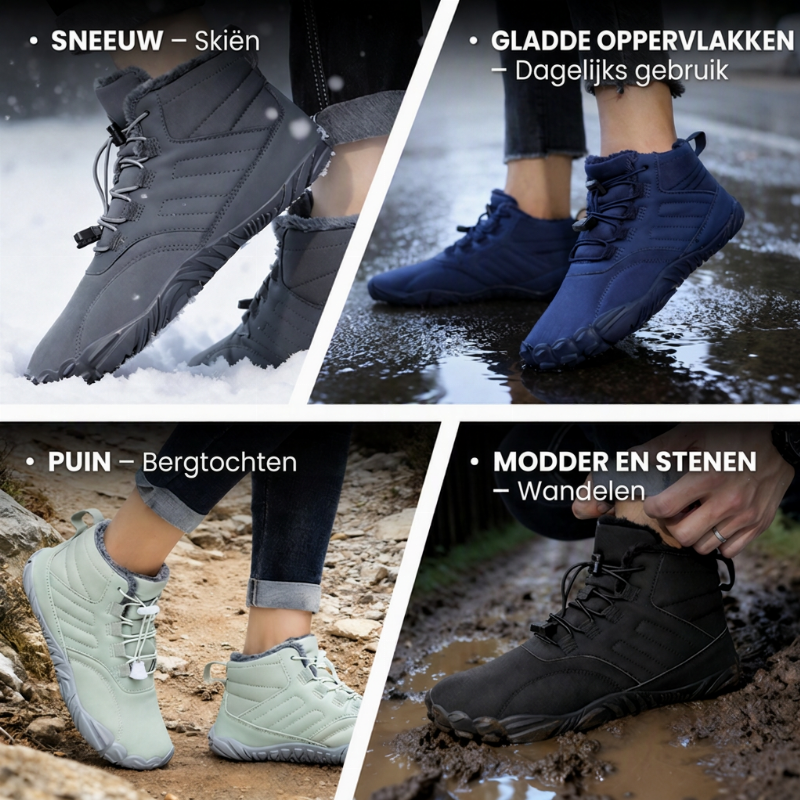 Warme barefoot winterboots met brede neus-4