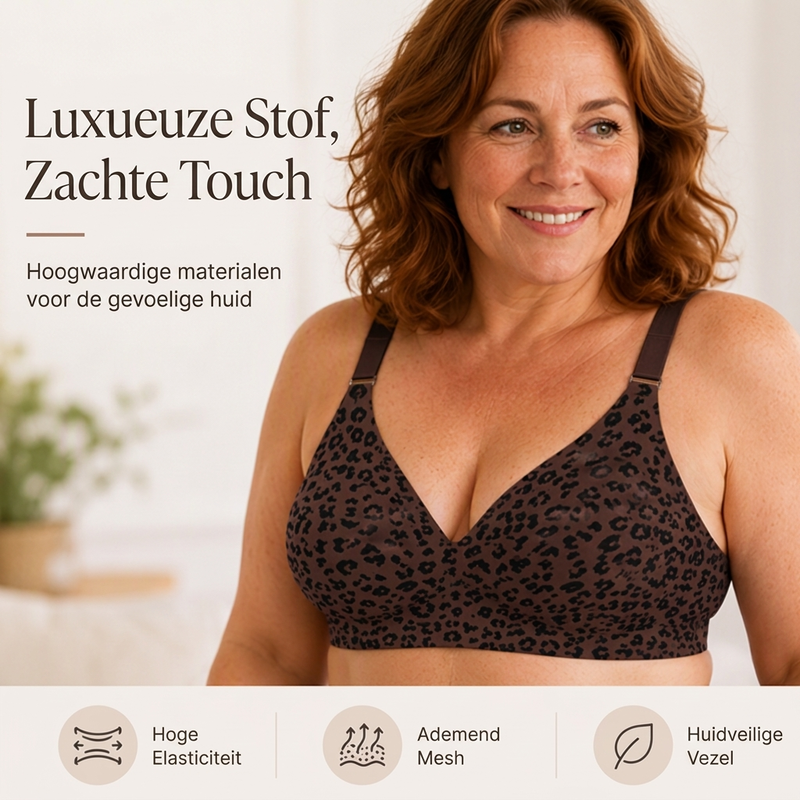 Naadloze bralette met luipaardprint voor dames-2