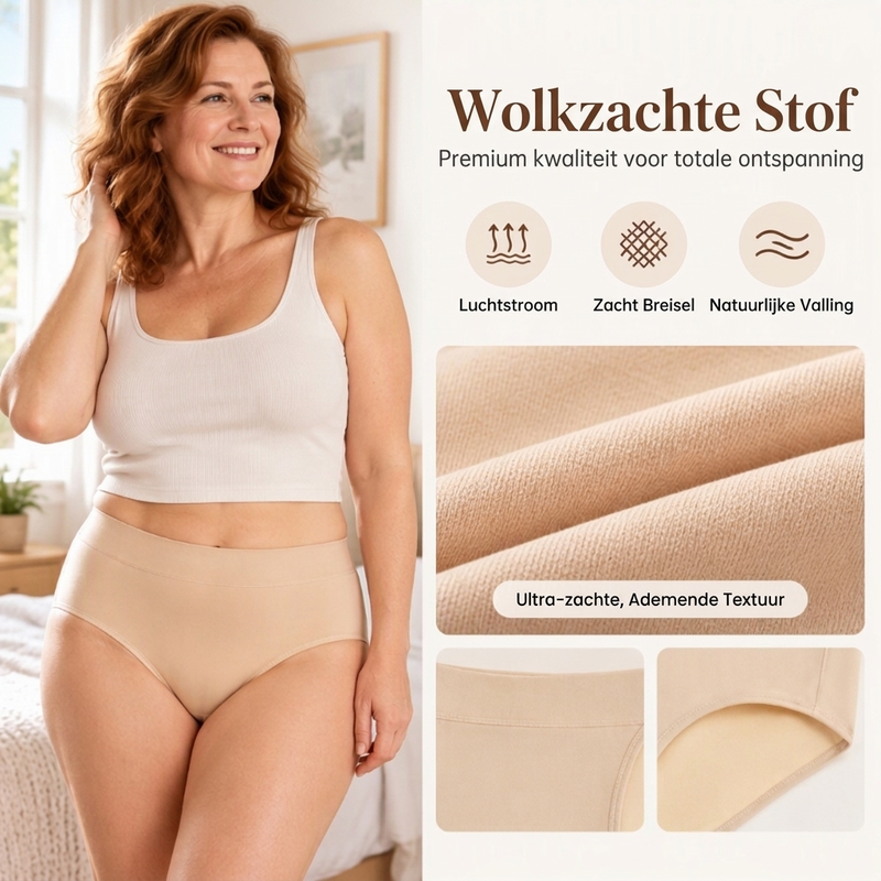 Naadloze high-waist slip voor dames-4