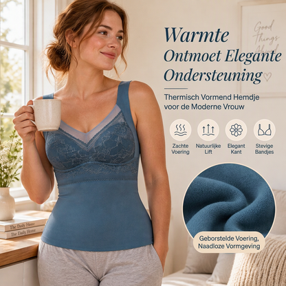 Dames slim fit thermisch camisole met ingebouwde bh