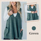 Oversized Gebreid Trui-Vest met V-Hals en Zijzakken-11