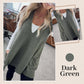 Oversized Gebreid Trui-Vest met V-Hals en Zijzakken-12